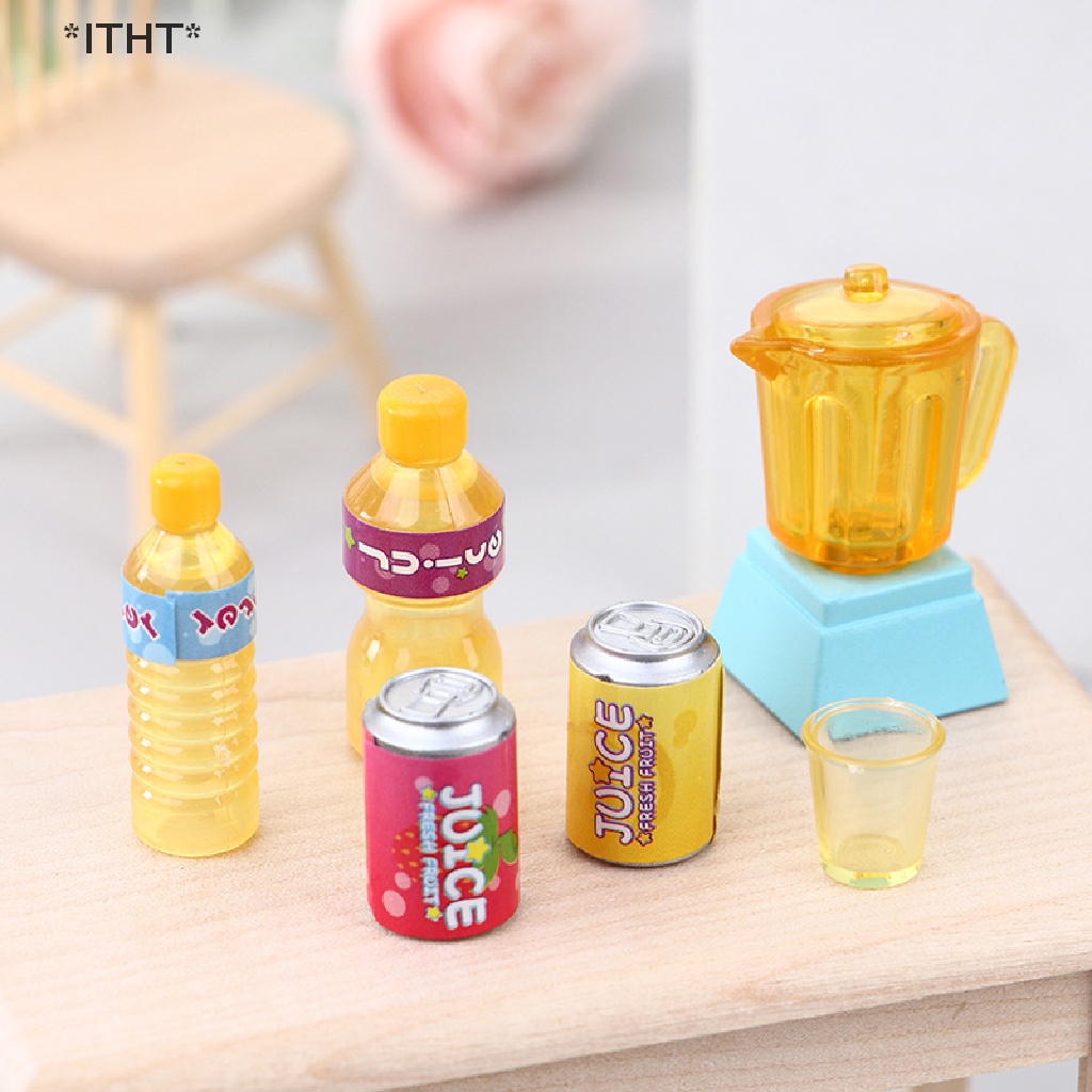 1 Bộ Chai Nước Ép Trái Cây Trang Trí Nhà Búp Bê 1: 12