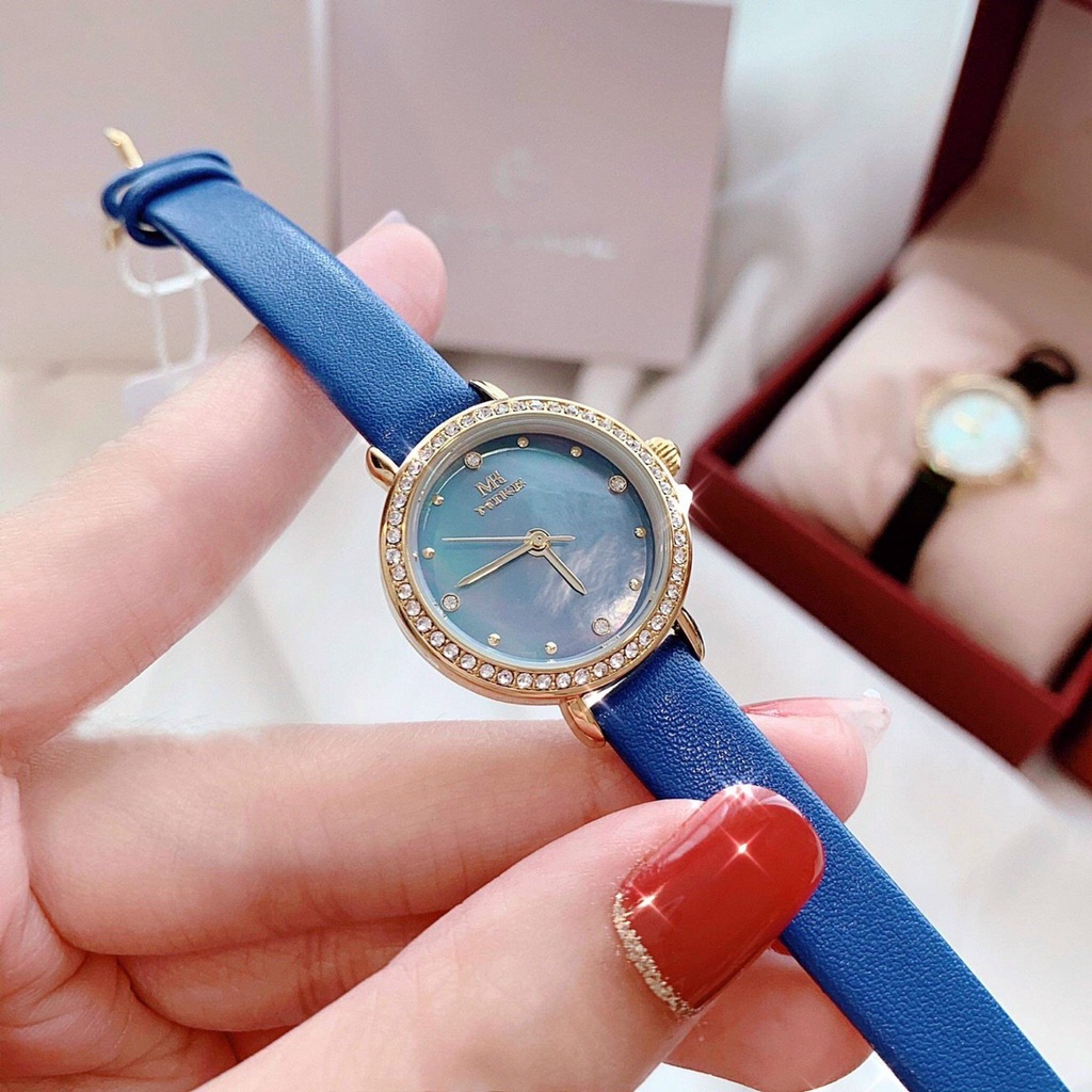 Đồng hồ nữ dây da Mike 8401L chính hãng, mặt tròn, chống nước bảo hành 12 tháng