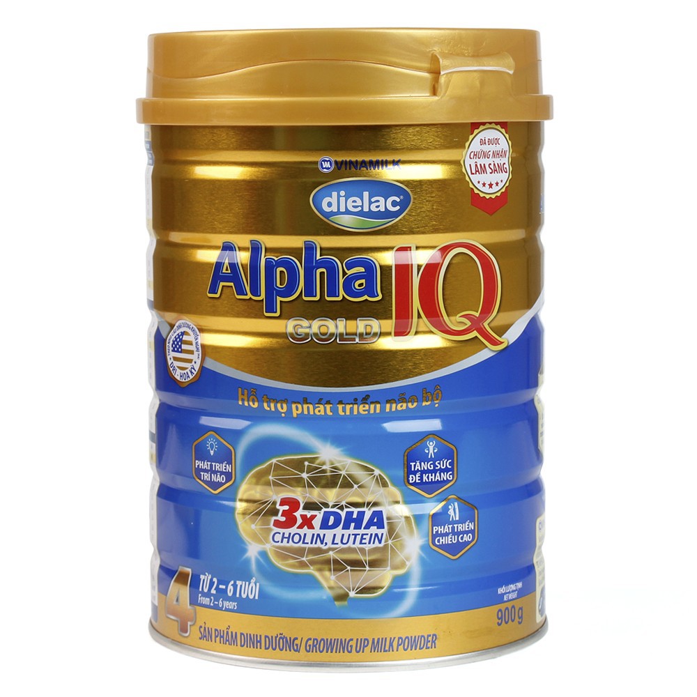 Sữa bột Vinamilk Dielac Alpha Gold 4 Lon 900g_1.5kg