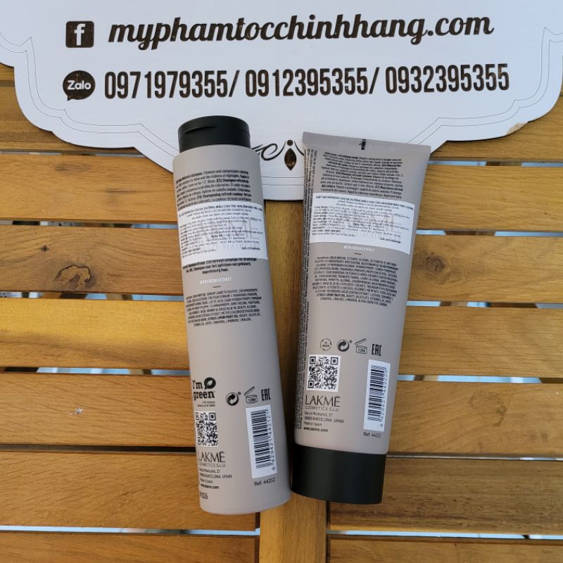 Dầu Gội và dầu xả  Giữ Màu Nâu Lakme Teknia Cocoa Brown 300ml - 250ml