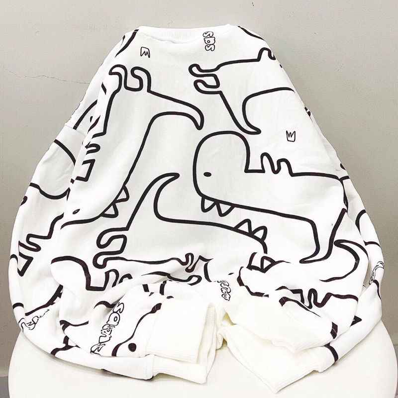 [SIÊU HOT] Áo Sweater Form Rộng Nỉ Hoạ Tiết Kng Long Tay Dài Ulzzang Hot ( Ảnh Thật+ Hà)