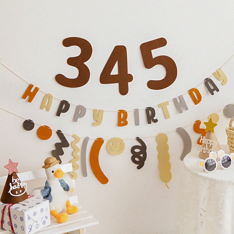 Chữ số màu nâu trang trí sinh nhật chất xốp cao khoảng 24.5cm #trangtrisinhnhat