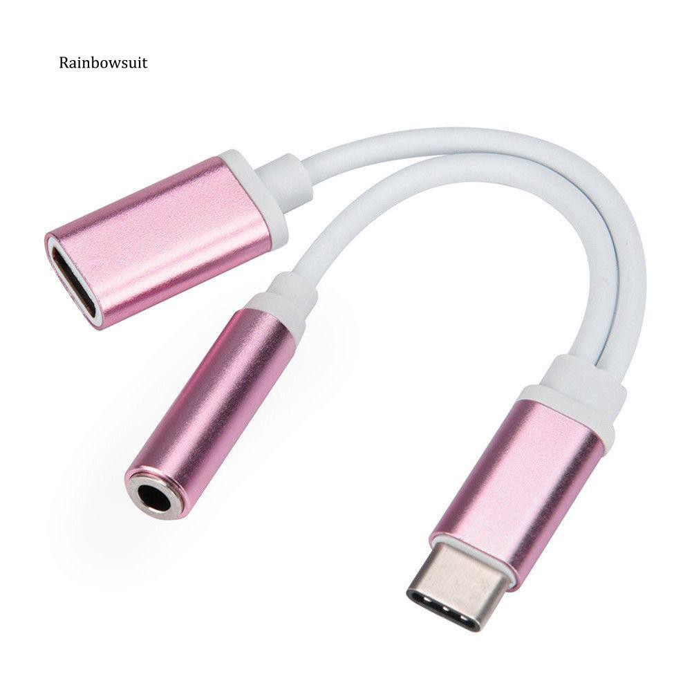 Cáp chia cổng âm thanh USB Type-C sang Type / 3.5mm chất lượng cao