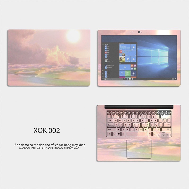 Miếng dán Skin laptop - Skin laptop theo yêu cầu - Decal dán laptoo chuẩn theo kích thước từng khuôn máy