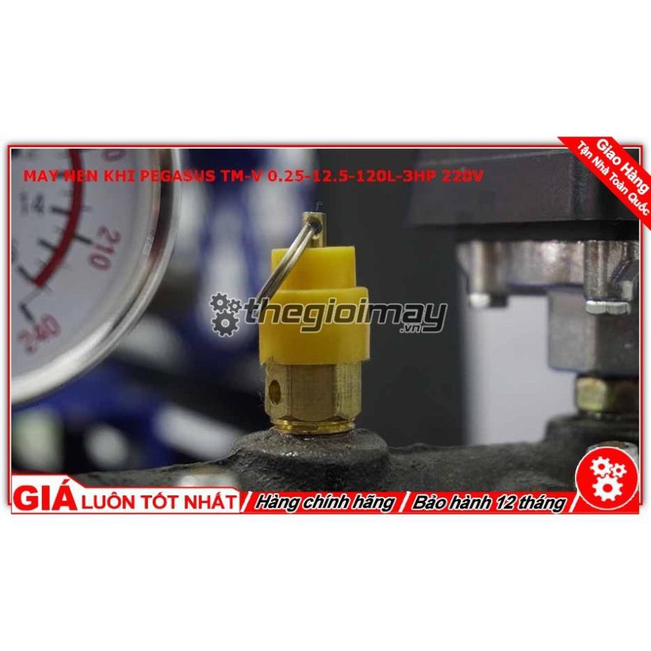 Máy nén khí dây đai Pegasus TM-V-0.25/12.5-120L-3HP-220V