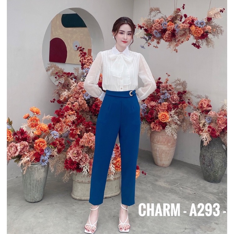Áo sơ mi thiết kế công sở nơ bản to A293