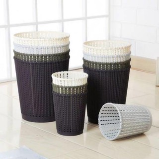 Thùng rác văn phòng và gia đình nhựa mây đan phong cách Hàn Quốc nhựa VIETNHAT