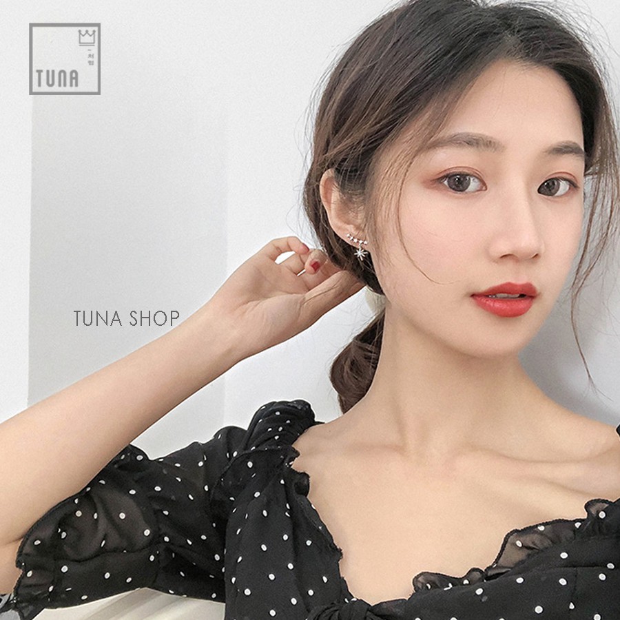 Khuyên tai Bạc nữ ngôi sao, Bông tai Bạc cao cấp TUNA SILVER 𝐂𝐚𝐦 𝐤𝐞̂́𝐭 𝐜𝐡𝐮𝐚̂̉𝐧 𝐁𝐚̣𝐜 _ 𝐓𝐔𝐍𝐀𝐒𝐇𝐎𝐏 𝐓𝐫𝐚𝐧𝐠 𝐬𝐮̛́𝐜 𝐁𝐚̣𝐜