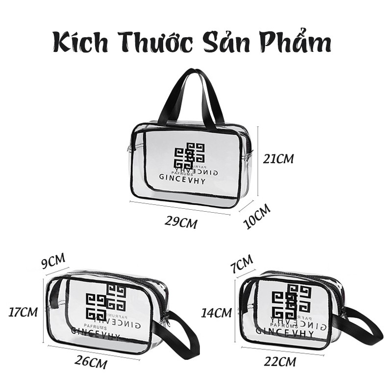sỉ Túi Đựng Đồ Trang Điểm, Mỹ Phẩm trong suốt, chống nước LIMO.H ( tuyển sỉ )