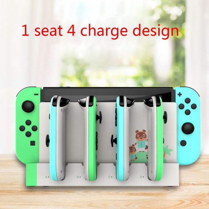 Giá Đỡ Sạc Tay Cầm Chơi Game Có Đèn Báo Hiệu Cho Ns Switch Joy-Con