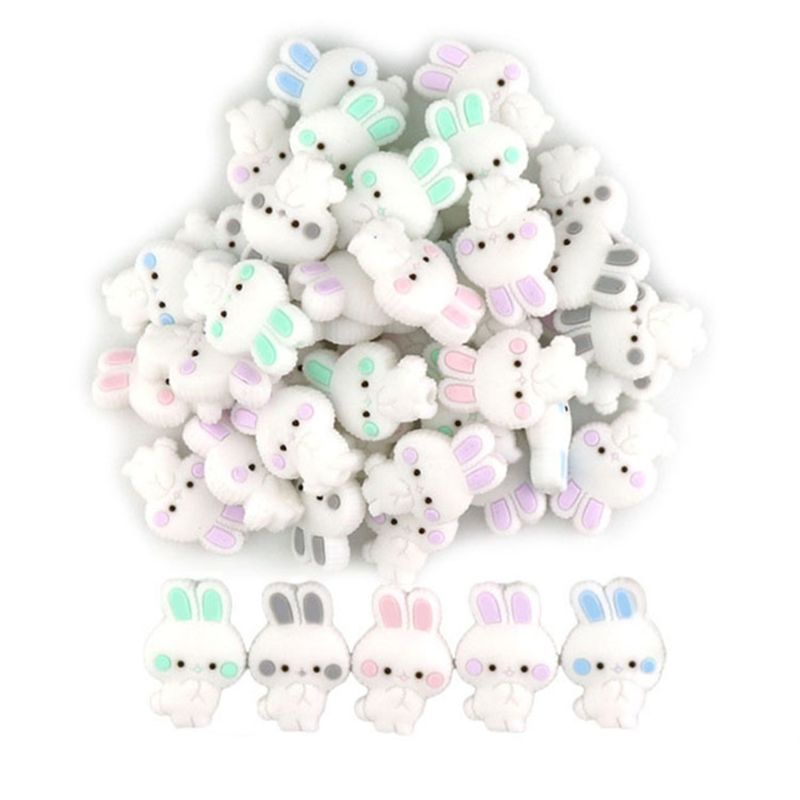 Bộ 5 Hạt Silicone Mini Phụ Kiện Chăm Sóc Răng Miệng Cho Bé Sơ Sinh