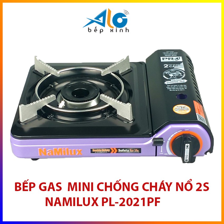 Bếp gas mini Namilux 2S PL2021PF  - CHỐNG CHÁY NỔ - TUYỆT ĐẸP - BH 6 THÁNG - Alo Bếp Xinh