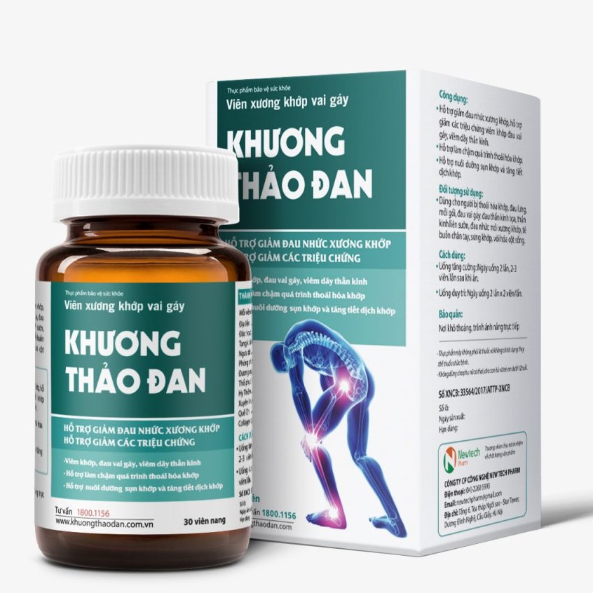 VIÊN XƯƠNG KHỚP KHƯƠNG THẢO ĐAN – HỖ TRỢ GIẢM ĐAU XƯƠNG KHỚP, PHỤC HỒI SỤN KHỚP (30 VIÊN)