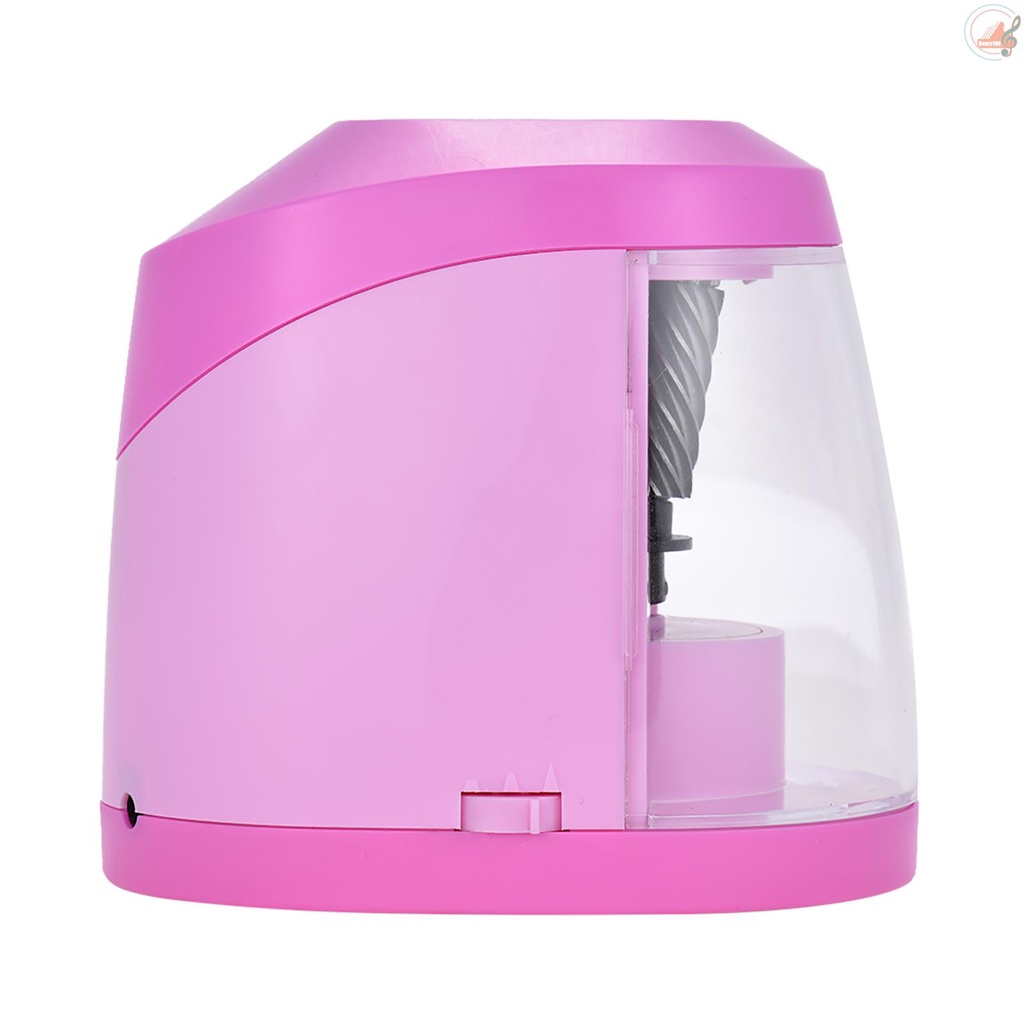 Automatic Electric Pencil Sharpener Battery or USB Powered with 3 Graphite Point Tip Modes for Home School Classroom Student Artist Crafts Kids Pink