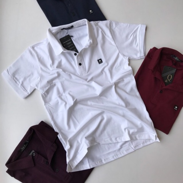 Áo phông nam có cổ màu trắng Áo nam Việt Hà Nội shop