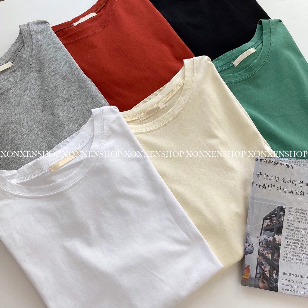 Áo phông nữ, áo thun trơn basic form rộng chất cotton thoáng mát, mã 5330 hàng mới về 27/5/2021