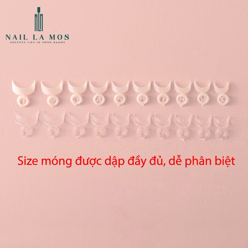 Móng nối fen đầu móng Hàn Quốc - túi 500 chiếc phen đầu móng phom chuẩn, chất liệu nhựa dẻo đủ size