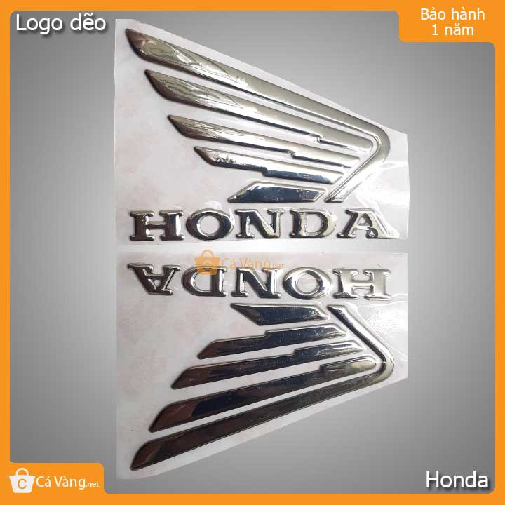 Logo trang trí xe máy chữ nỗi Honda và biểu tượng cánh chim