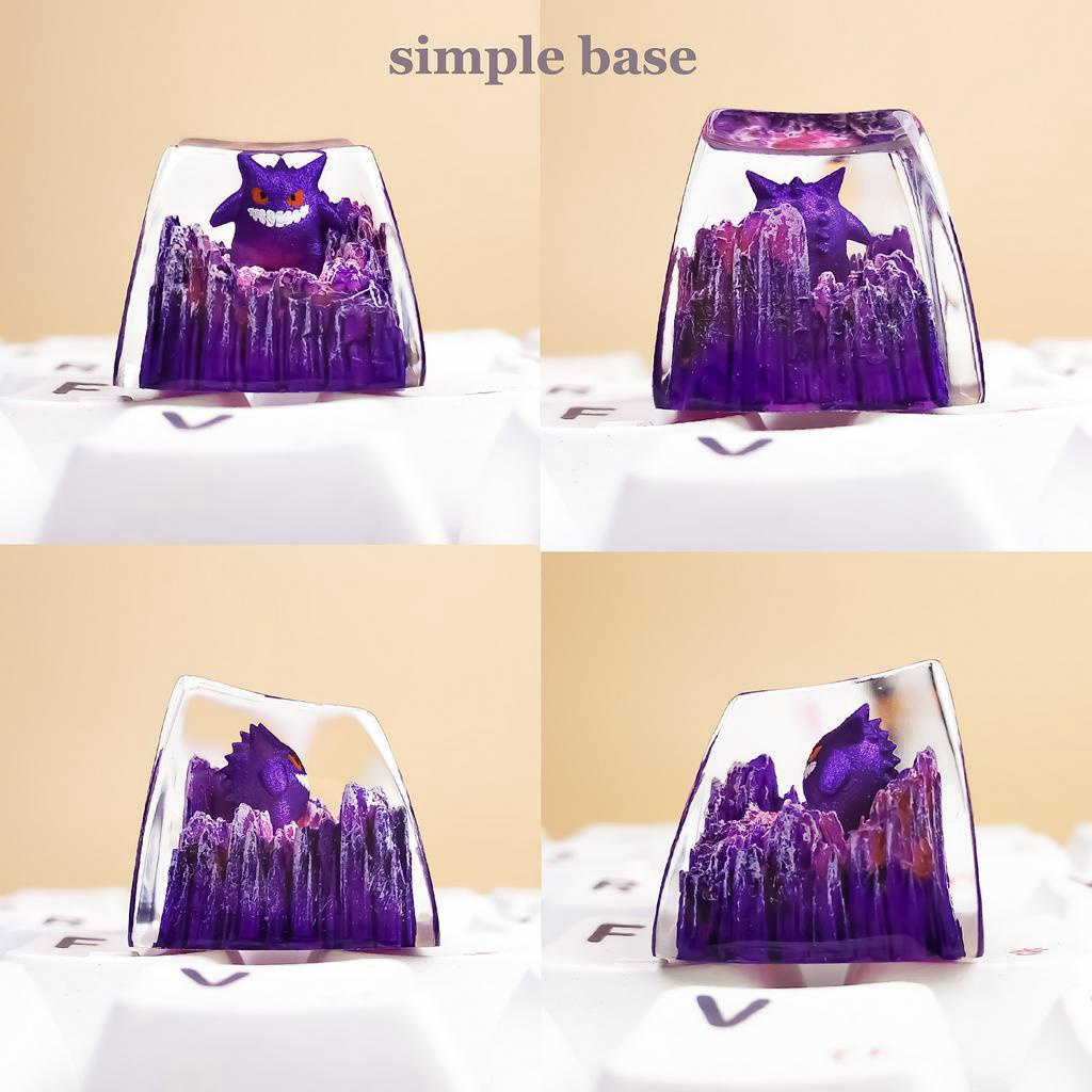 Nút bàn phím Pokemon, nút bàn phím Gengar, Bàn phím nhân vật hoạt hình - Gengar keycap, POKÉMON Artisan Keycap