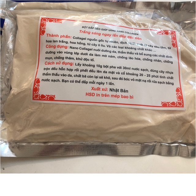 Bột đắp dẻo giáp vàng nano colagen