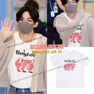 (Áo kèm card Idol) áo thun Boston như V BTS