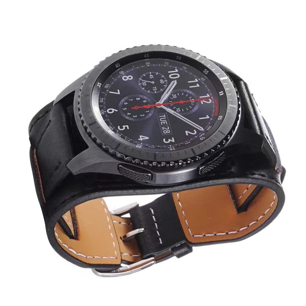 Replacement Genuine Leather Watch Band Bracelet for Samsung Gear S3 Frontier
