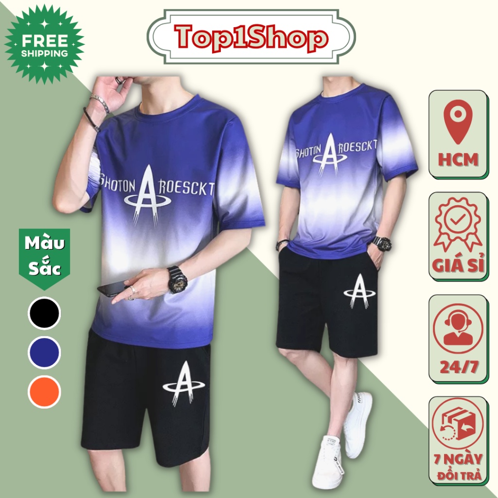 Đồ Bộ nam A loang màu chất thun lạnh cao cấp