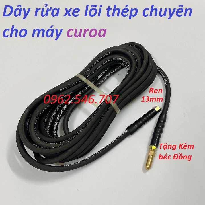 10m,15m,20m dây xịt rửa xe lõi bố thép ren 13mm  - dây rửa xe cho máy dây culoa đầu kéo