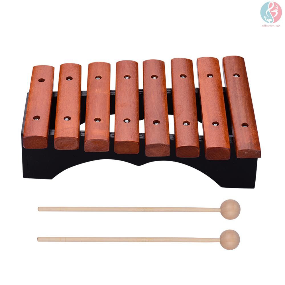 Đàn Phiến Gỗ 8 Nốt Xylophone Kèm 2 Cây Gõ Bằng Gỗ Cho Bé