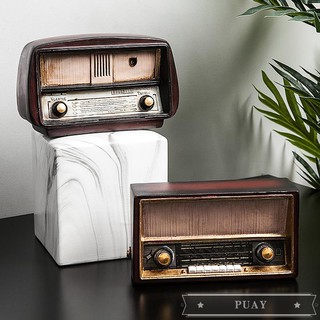 Mô hình chiếc radio phong cách Âu Mỹ cổ điển sáng tạo dùng trang trí nội thất