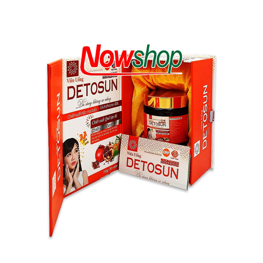 Viên uống chống nắng Detosun, bổ sung glutathione giúp đẹp da, chống lão hóa da, bảo vệ da, hỗ trợ giảm nám da, sạm da. | BigBuy360 - bigbuy360.vn