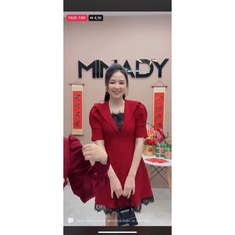 Váy cổ lót ren MINADY