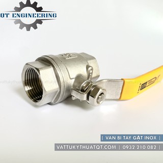 Van Bi Inox 304 (Tay Gạt Nối Ren ) | DN50 (Phi 60mm) [VATTUKYTHUATQT.COM]