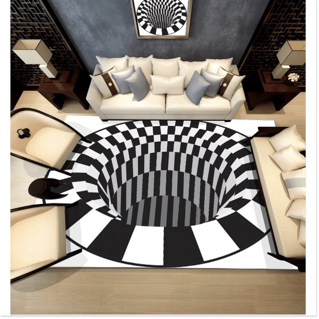 Thảm sàn nhà hiệu ứng 3D sống động tạo ảo giác 3D illusion SKU2749 Modern Home decor tinh tế