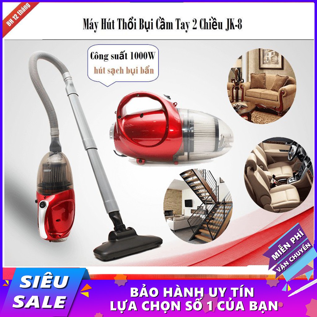 Máy Hút Bụi Mini Cầm Tay 2 Chiều Vancuum JK8 - Hút Sạch Bụi Bẩn