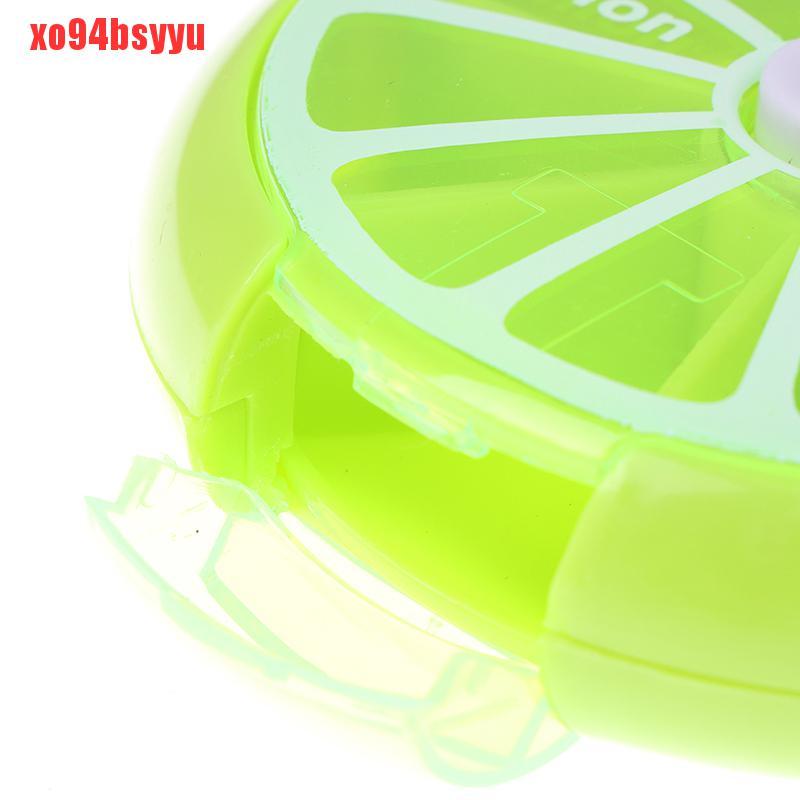 1 Hộp Đựng Thuốc Hình Tròn Xoay Được Tiện Lợi Du Lịch 94bsyyyu