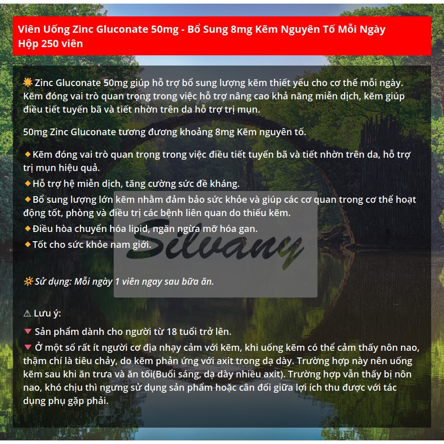 Zinc 50mg Now Foods - 8mg Kẽm Nguyên Tố Mỗi Ngày