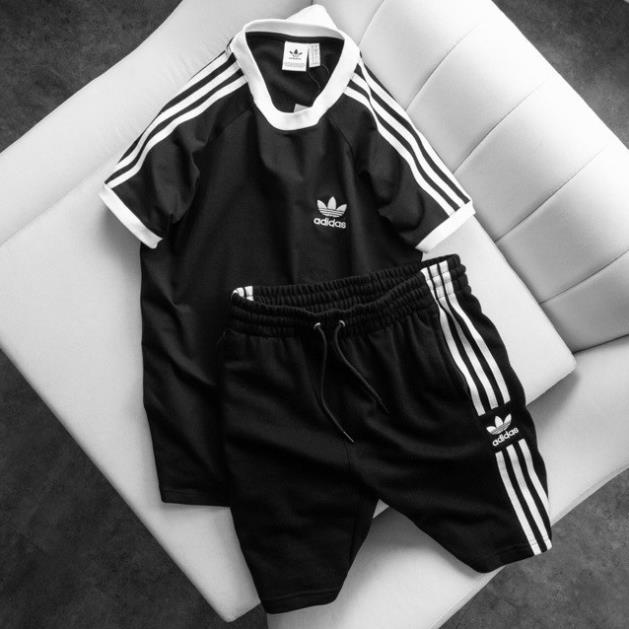 Bộ quần áo thể thao nam ⚡ 1 ĐỔI 1⚡ thun cao cấp, bộ adidas nam mùa hè cộc tay năng động tracksuit - HALLO STORE Đẹp