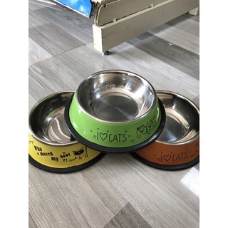 Bát inox màu cho thú cưng
