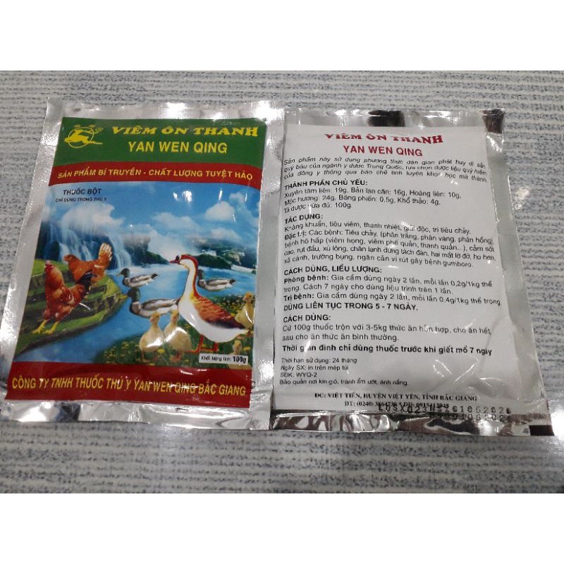 VIÊM ÔN THANH DẠNG BỘT 100g