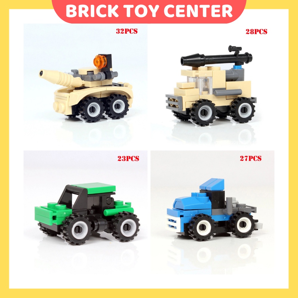 Đồ chơi xếp hình cho bé Kazi mô hình lắp ráp xe tăng máy bay các loại mini