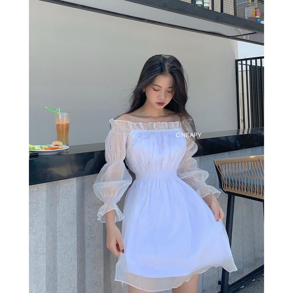 Đầm trễ vai Merry