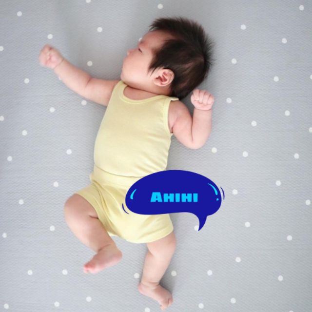 Sale !!! Bộ Ba Lỗ Minky Màu Trơn Thun Lạnh Cho Bé (6-18kg)