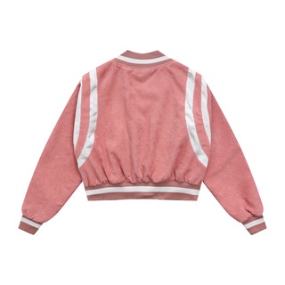 Áo Khoác Croptop Nữ Nhung Form - S1 - Màu Hồng02