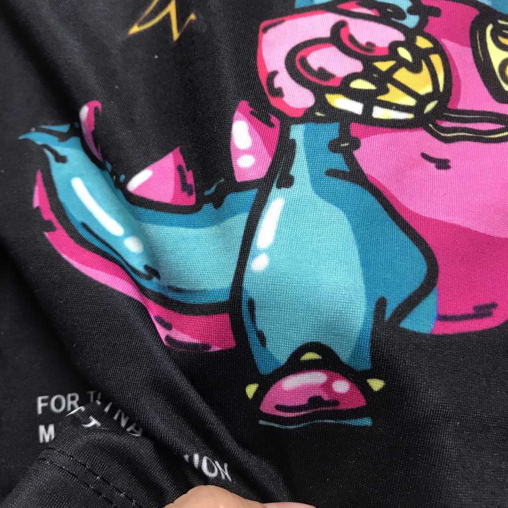 Đồ Bộ Hoạt Hình Unisex Bad Rabit Robot Đen – Lapi VN, Set Cartoon, Freesize, Thun Cotton, Nam Nữ Đều Mặc Được
