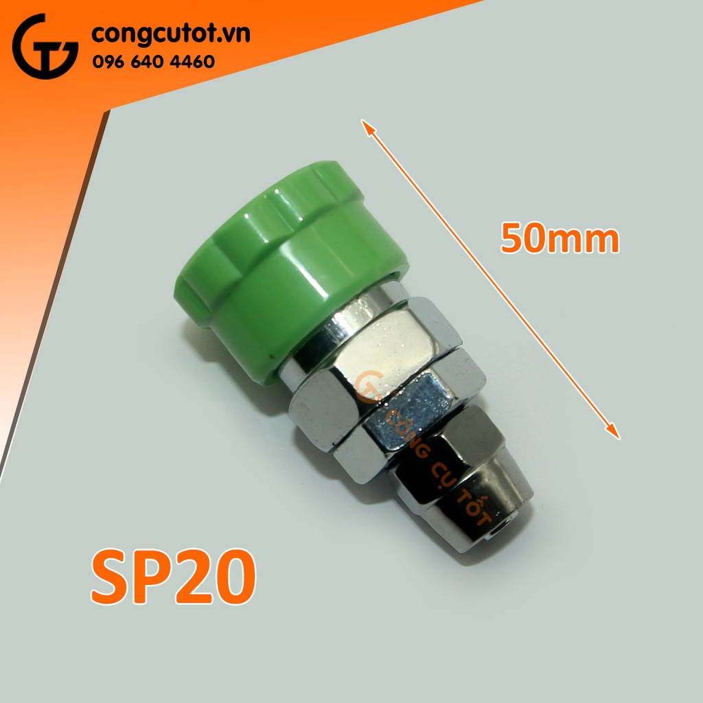 Đầu nối dây hơi thay nhanh SP20 - PP20