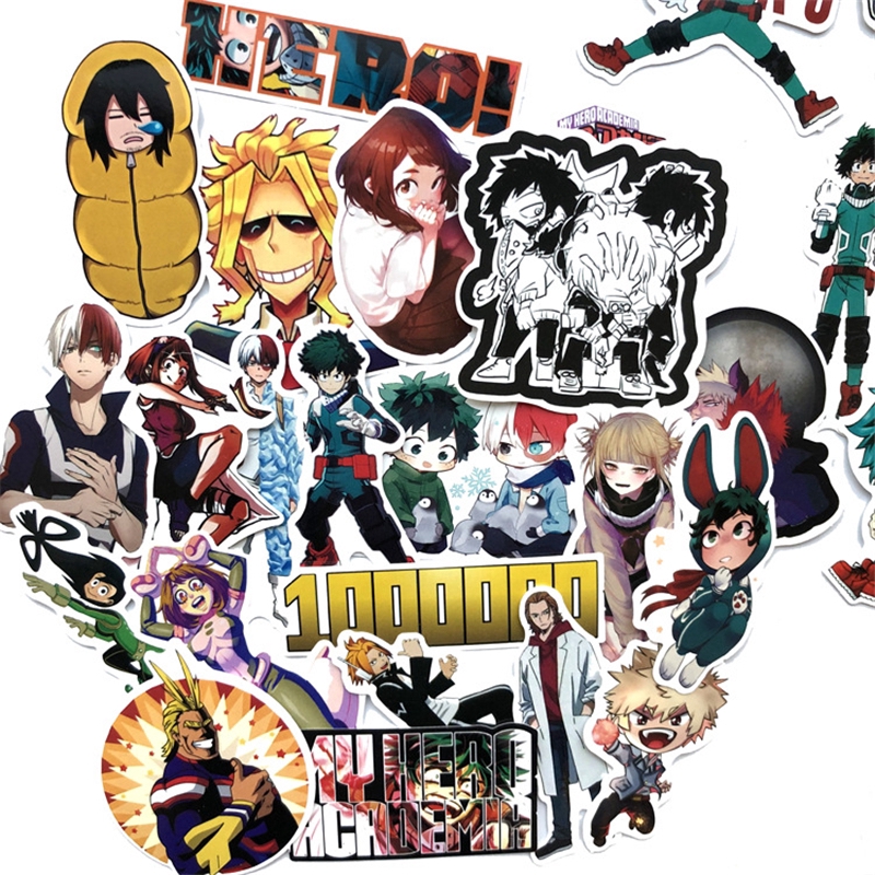 ❉ My Hero Academia Series B Stickers ❉  73Pcs/Set Anime Midoriya Izuku Bakugou Katsuki Todoroki Shoto DIY Fashion Waterproof Luggage Laptop Decals Stickers
