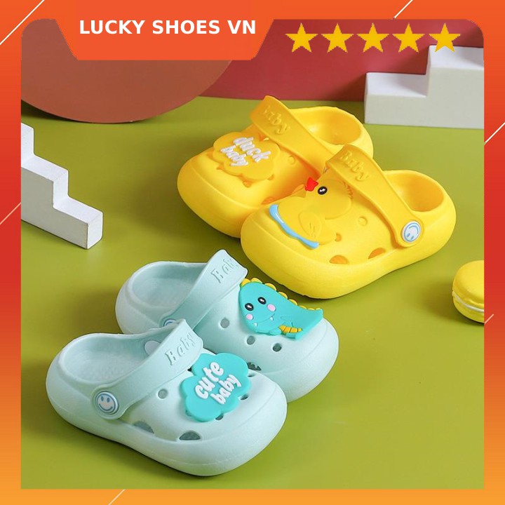 Dép sục trẻ em cho bé trai bé gái từ 1-5 tuổi hình thú ngộ nghĩnh đi siêu êm LUCKY SHOES VN - H000006