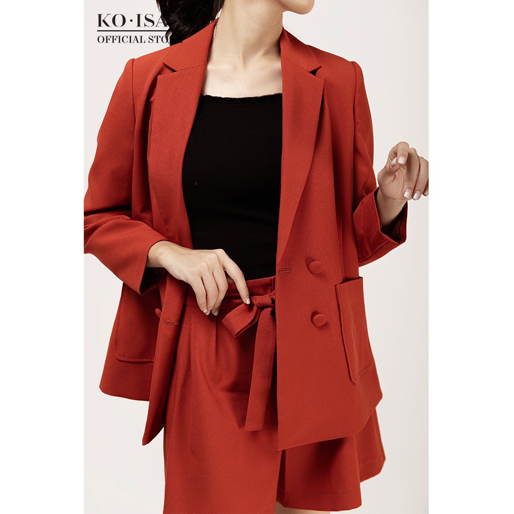 Set áo Blazer và Quần short nữ KO-ISAN trẻ trung, chất liệu cực mát dành cho mùa hè - 3390121