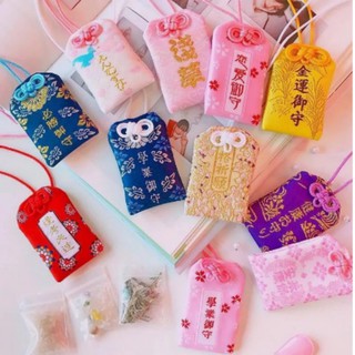 [GIÁ SỈ]Túi Phước May Mắn Omamori Bọc vỏ silicon Tặng Kèm Đá Ngũ Sắc.